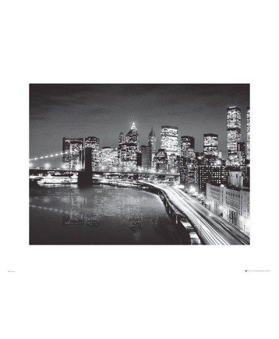 New York Manhattan Night - reprodukcja