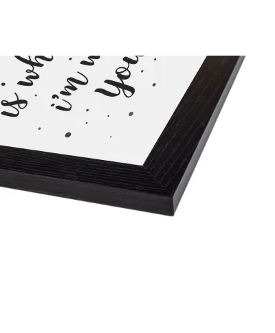 Czarna rama drewniana 60x80 cm