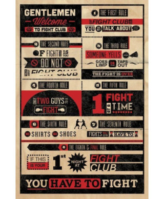 Fight Club Rules Infographic - plakat