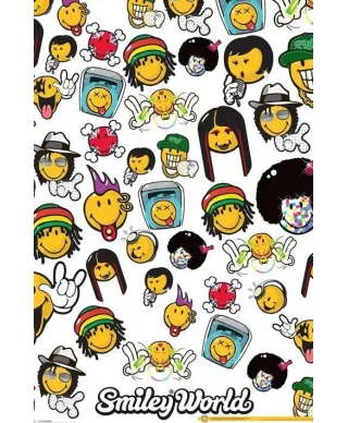 Smiley World (Music Genres) - plakat