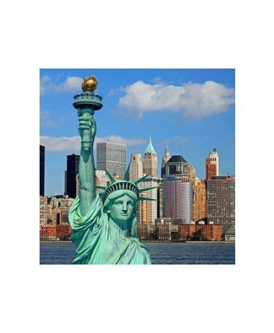 Statua wolności Manhattan Skyline - reprodukcja