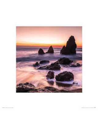 Skały przy brzegu - reprodukcja