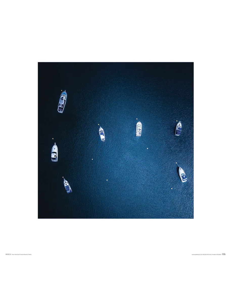 Łódki na morzu - reprodukcja