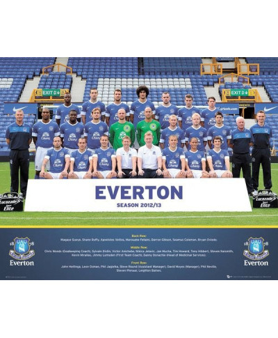 Everton Team Photo 12/13 - plakat