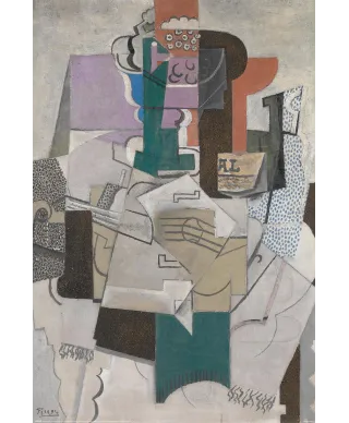 Fruit Dish Bottle and Violin - plakat