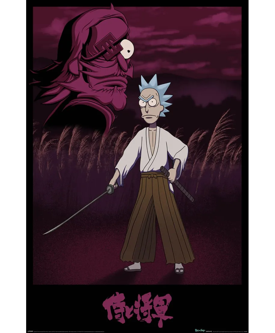 Rick and Morty Samurai Rick - plakat