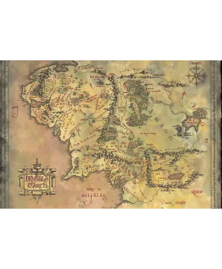 The Lord of the Rings Middle Earth Map - plakat