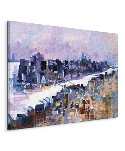 New York & Manhattan Island - Obraz na płótnie