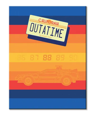 Back to the Future Retro Stripes - obraz na płótnie