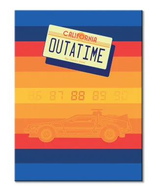 Back to the Future Retro Stripes - obraz na płótnie