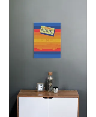 Back to the Future Retro Stripes - obraz na płótnie