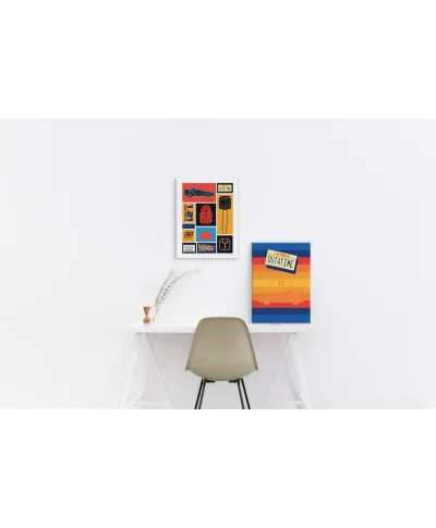 Back to the Future Retro Stripes - obraz na płótnie