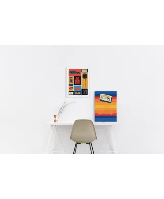 Back to the Future Retro Stripes - obraz na płótnie