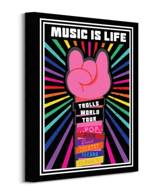 Trolls World Tour Life Is Music - obraz na płótnie