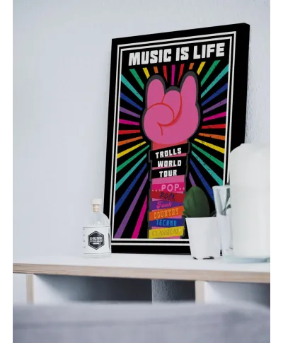 Trolls World Tour Life Is Music - obraz na płótnie