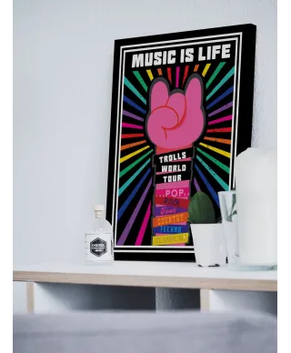 Trolls World Tour Life Is Music - obraz na płótnie