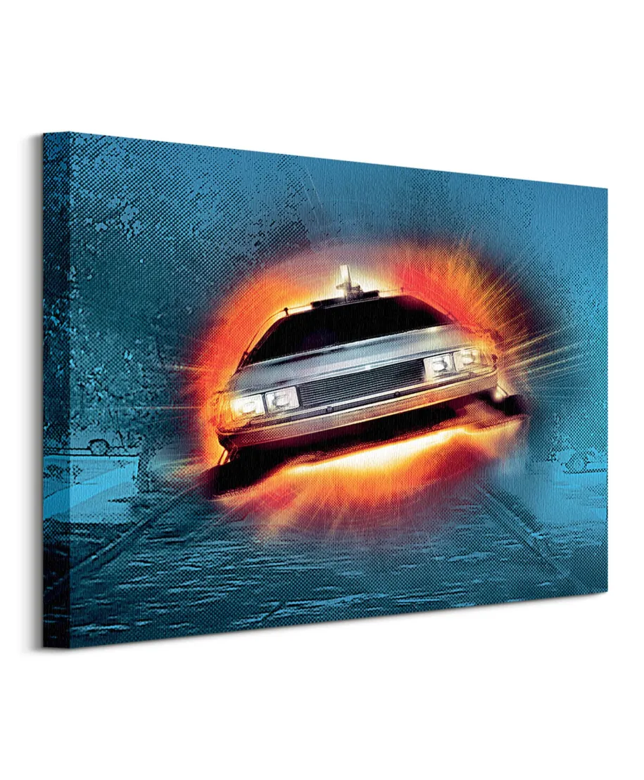 Back to the Future Delorean - obraz na płótnie