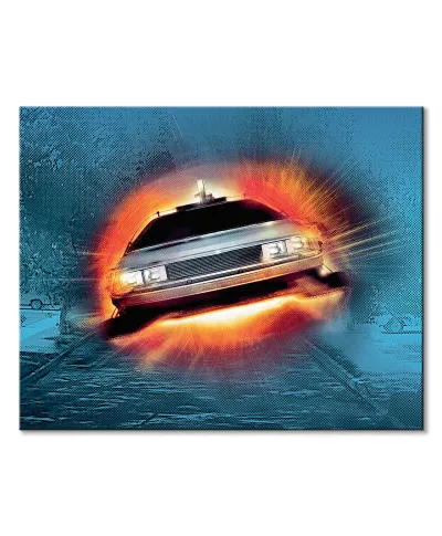 Back to the Future Delorean - obraz na płótnie