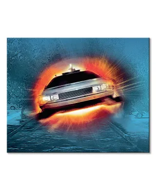 Back to the Future Delorean - obraz na płótnie