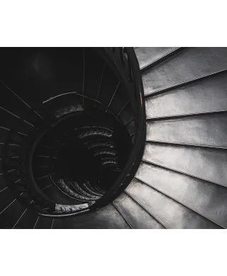 Szare schody - plakat