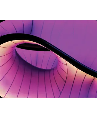 Fioletowa Abstrakcja - plakat