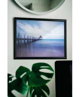 Drewniane molo - plakat