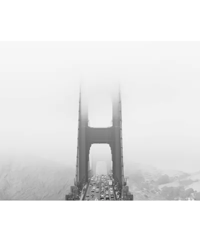 Zamglony Most Golden Gate - plakat