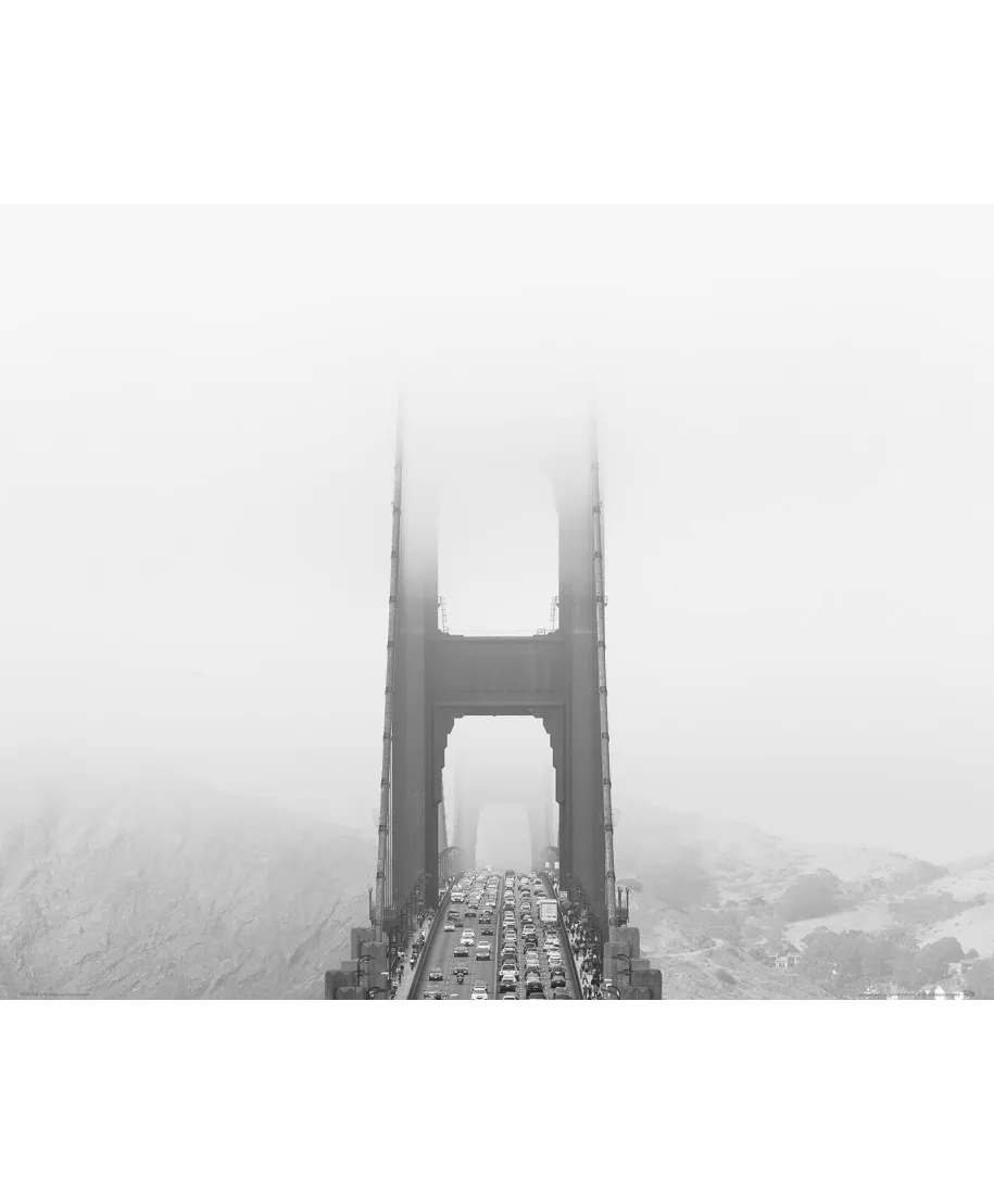 Zamglony Most Golden Gate - plakat