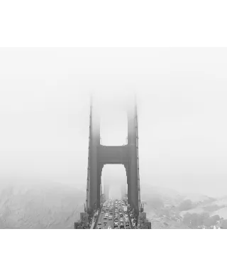 Zamglony Most Golden Gate - plakat