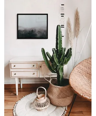 Zielony las we mgle - plakat