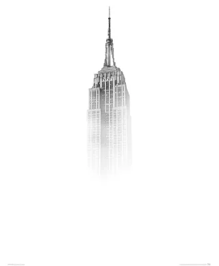 Empire State Building we mgle - plakat