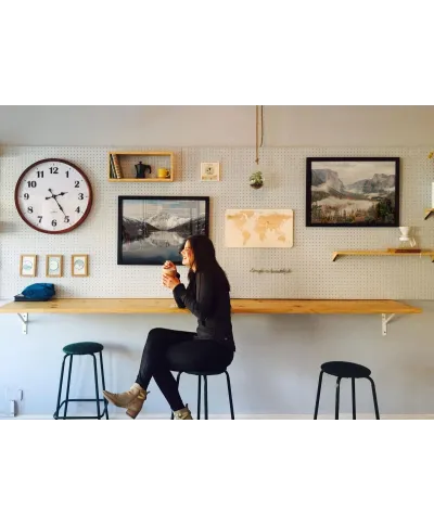 Góry pokryte śniegiem - plakat