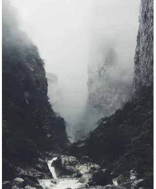 Potok w kanionie - plakat