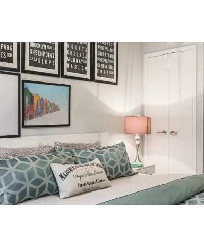 Kolorowe domki - plakat