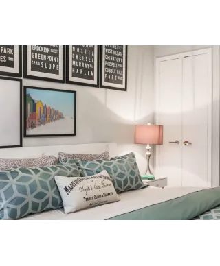 Kolorowe domki - plakat