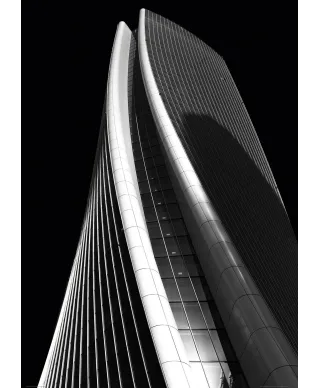 Wieżowiec w Czerni i Bieli - plakat