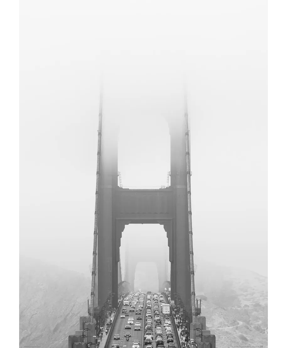 Zamglony Most Golden Gate - plakat
