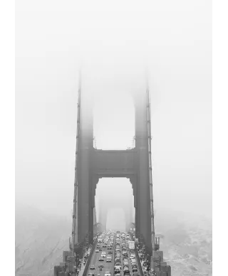 Zamglony Most Golden Gate - plakat