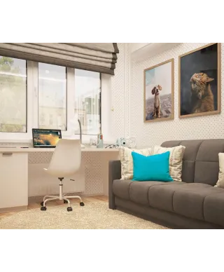 Piesek na plaży - plakat