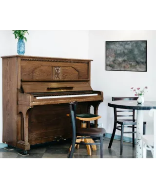 Zamglone drzewa - plakat