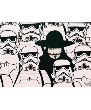 Szturmowiec i Vendetta - plakat