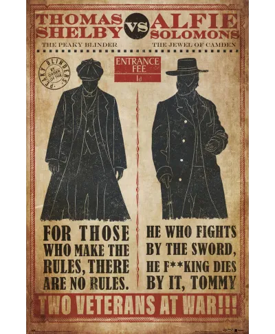 Peaky Blinders Thomas vs Alfie - plakat