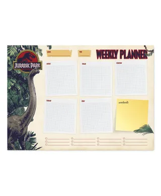 Jurassic Park - planer tygodniowy A4