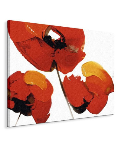 Three Poppies - White - Obraz na płótnie