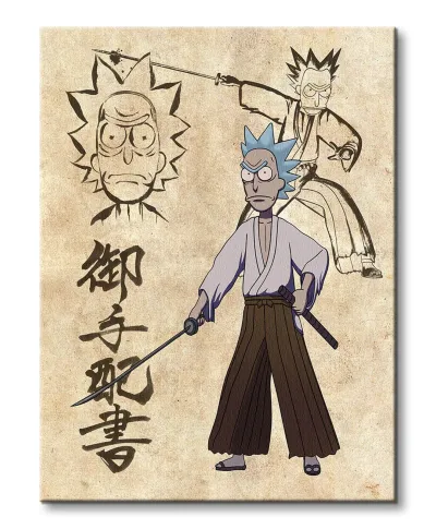 Rick And Morty Samurai Showdown - obraz na płótnie