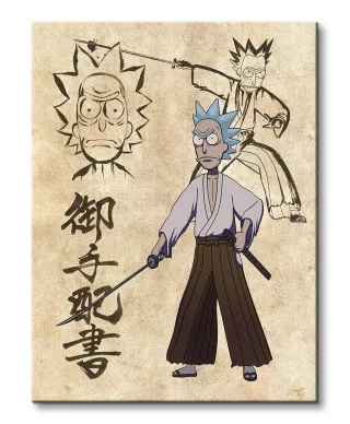 Rick And Morty Samurai Showdown - obraz na płótnie