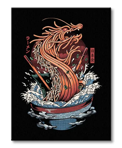 Ilustrata Dragon Ramen - obraz na płótnie