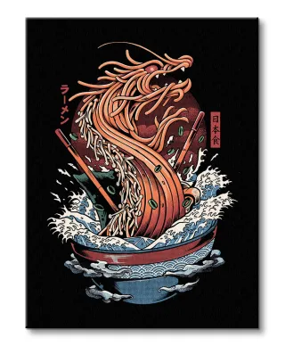 Ilustrata Dragon Ramen - obraz na płótnie