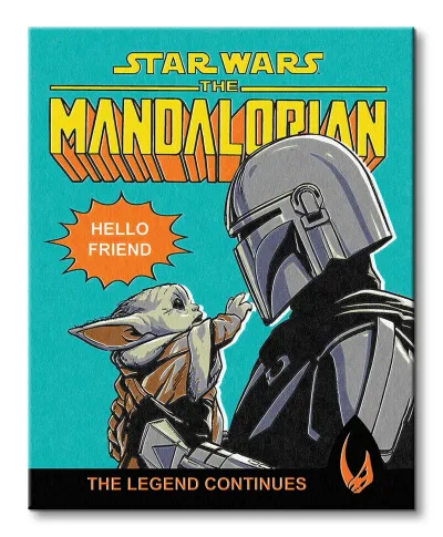 Star Wars The Mandalorian Hello Friend - obraz na płótnie