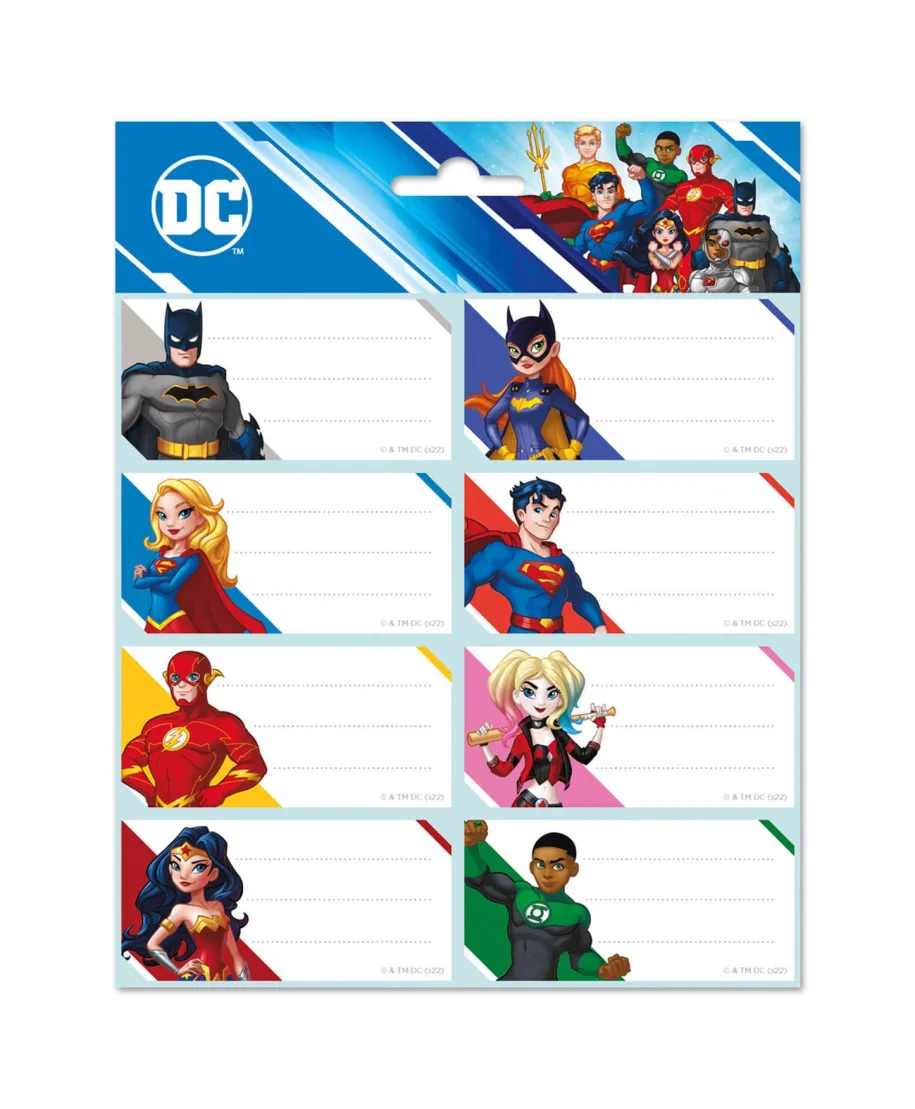 DC Comics Superheroes - naklejki na zeszyt